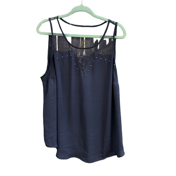TORRID GRAY STUDDED TANK - Picture 1 of 3
